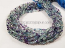 Blue Fluorite Micro Cut Round Beads